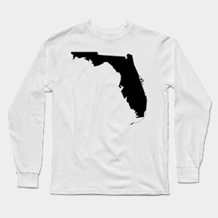 Florida map in black Long Sleeve T-Shirt